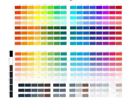 MB DTF COLOR CHART