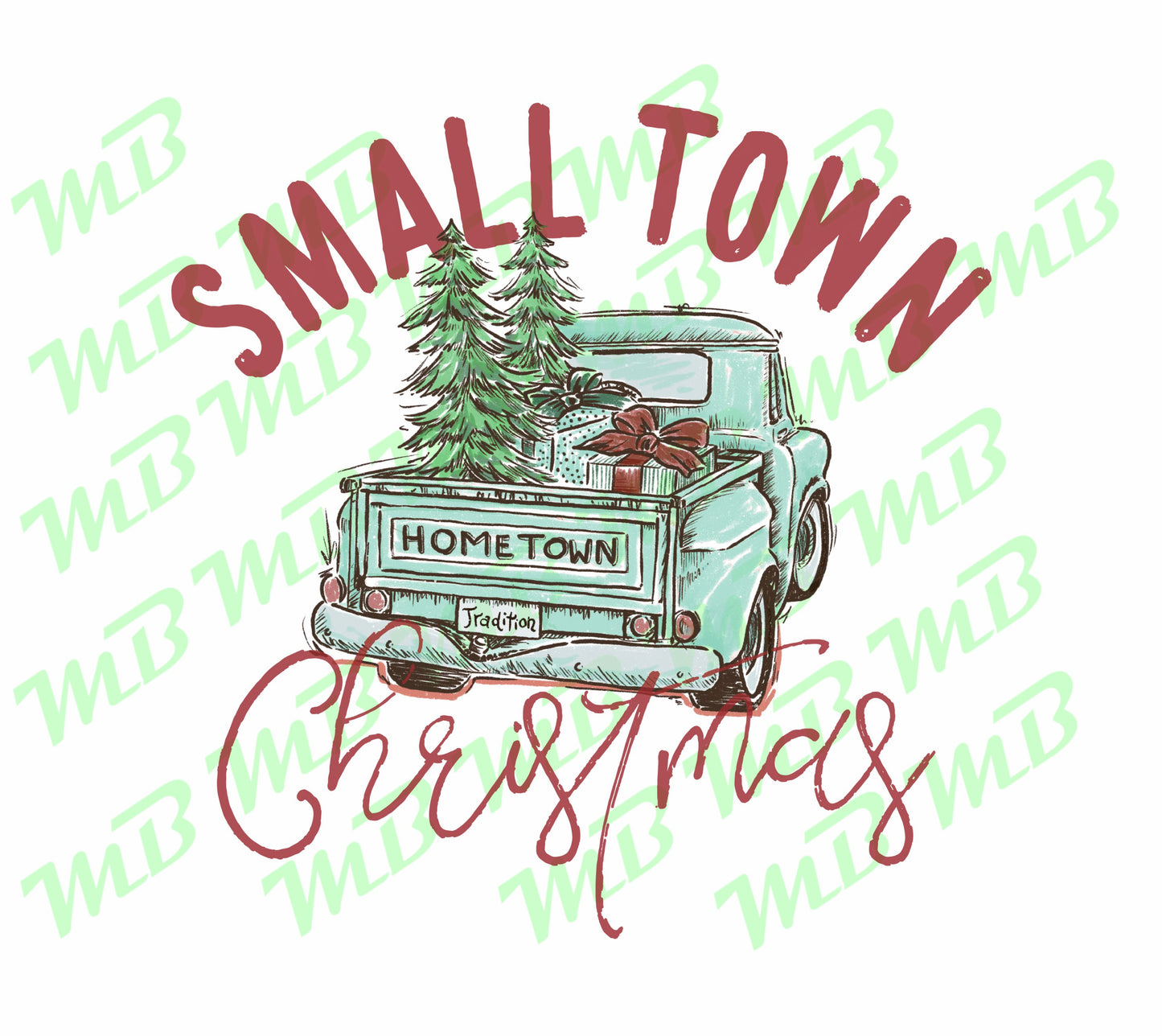 SMALL TOWN CHRISTMAS DTF PRINT