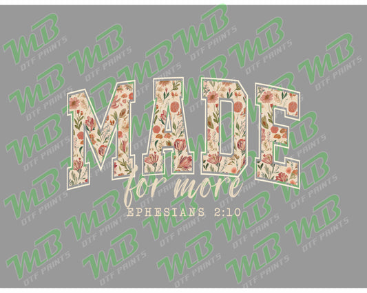 MADE FOR ME FLORAL DTF PRINT