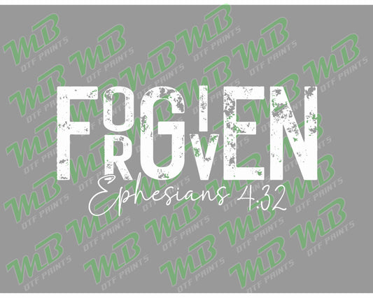 FORGIVEN GRUNGE WHITE DTF PRINT