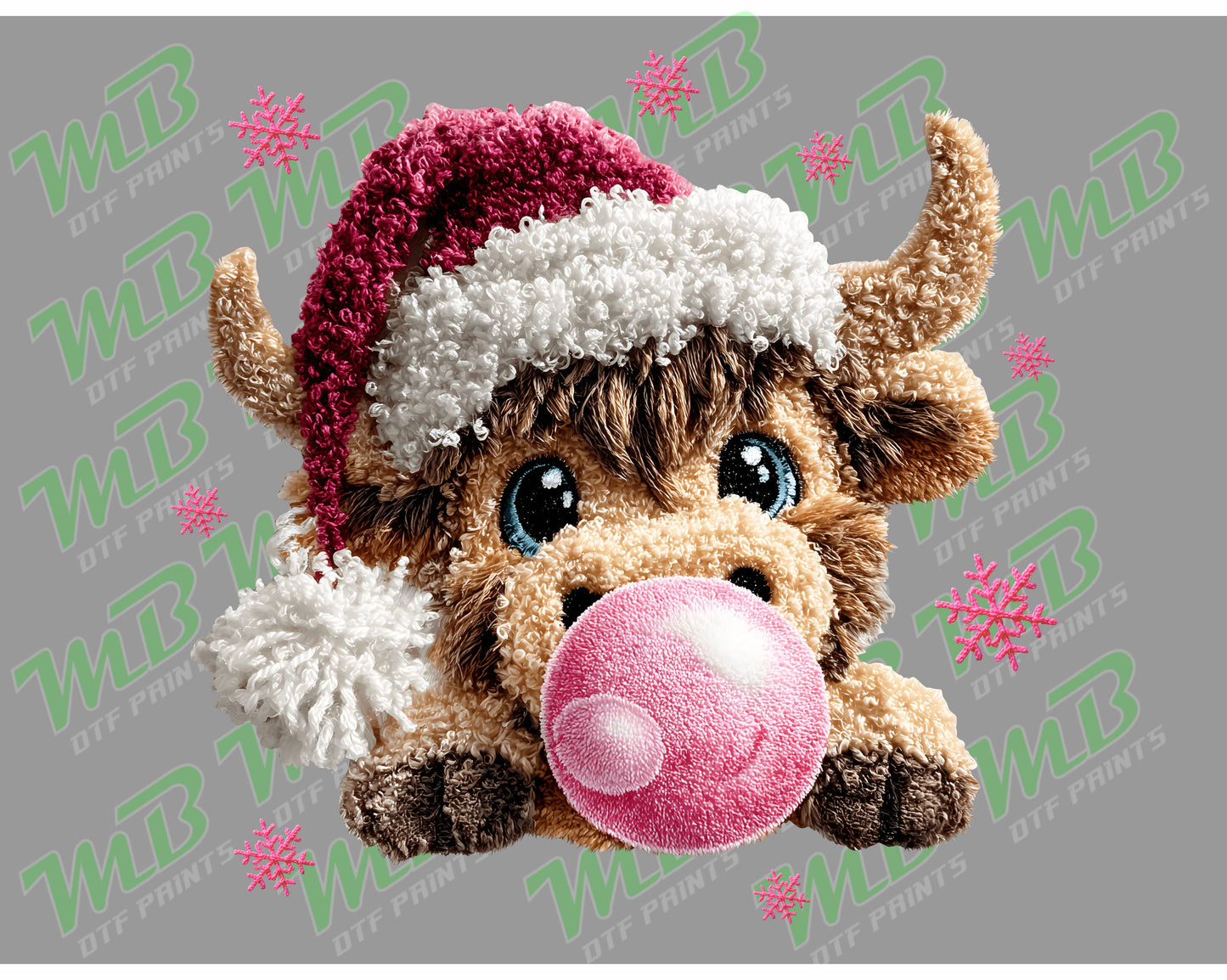 YARN FAUX HIGHLAND COW DTF PRINT