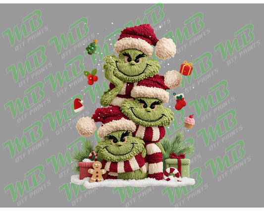 FAUX YARN GRINCH DTF PRINT