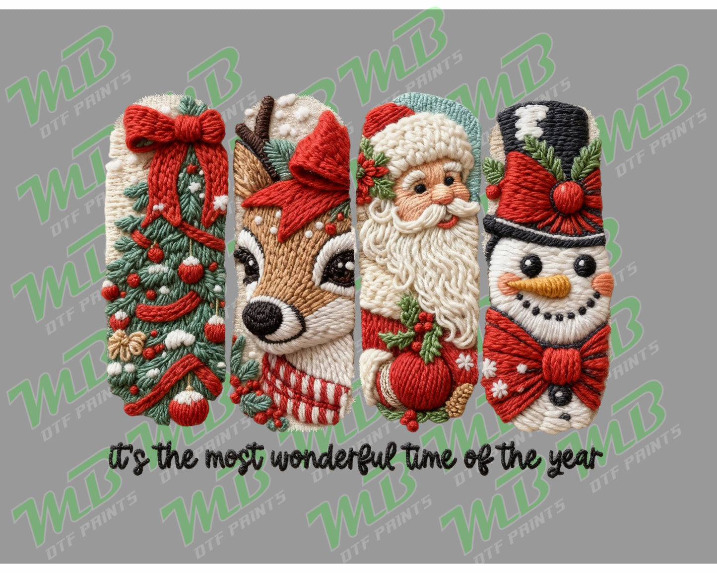 FAUX YARN IT'S THE MOST WONDERFUL TIME OF THE YEAR  DTF PRINT